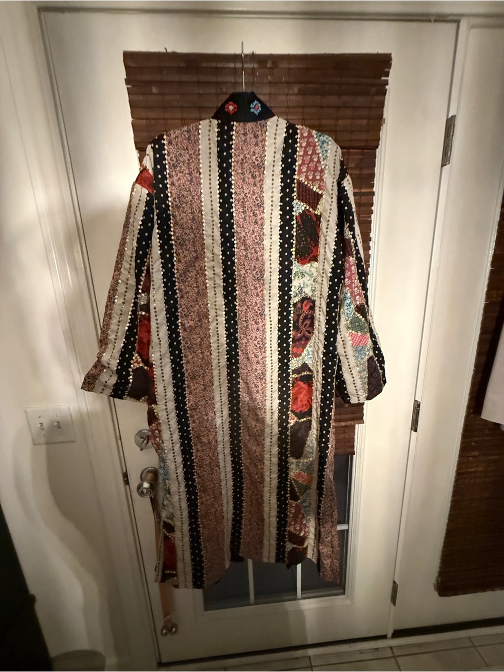 Free People Kayla Duster/Patchwork Kimono Coat-Multicolor intricate details,sz S - Picture 9 of 12